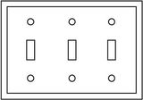 3-Gang Toggle Device Switch Wallplate, UL Listing
