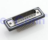 44p Waterproof Panel Mount Right Angle D-SUB Connector IP67 Male