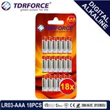 1.5V Digital Alkaline Battery Dry Battery with BSCI (LR03-AAA 18PCS)