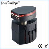 Removeable Dual USB Charger Universal Travel Adapter (XH-UC-040)