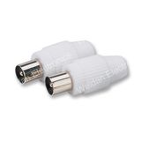 White Antenna Coaxial Male Plug 9.5mm
