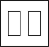 2-Gang Decora Snap-on Screwless Wallplate