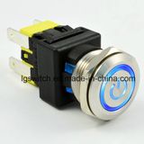 Power IP65 Waterproof Illuminated Light Push Button Switch 16A250VAC