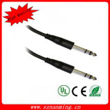 6.35mm M/M Guitar Cable Black Gold-Plated or Net-Plated