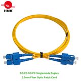 SC/PC-SC/PC Fiber Optic Patch Cable, Singlemode, Duplex, Yellow, 3.0mm, Custom Length