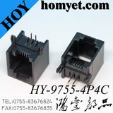 90 Degree 4p4c RJ45 PCB Socket Plastic RJ45 Connector