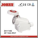 IP67 4p 16A High-End Wall Mounted Industrial Socket