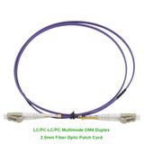 Purple LC/LC Duplex Om4 Fiber Optic Patch Cord