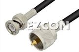 UHF Male to BNC Male Cable