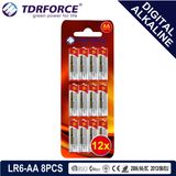 1.5V Digital Alkaline Battery Dry Battery with BSCI (LR6-AA 8PCS)