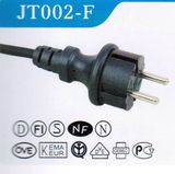 VDE Approved 2pins European Power Cord Plug (JT002-F)