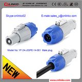 Screw Type Waterproof Circular Audio Cable Connector for LED Lighting