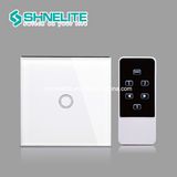 EU Standard White Color Glass Panel Remote Light Switch