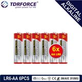 Mercury&Cadmium Free China Supplier Digital Alkaline Battery (LR-AA 6PCS)