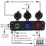 Socket Car Marine USB Charger Socket & Cigarette Socket Lighter Mounting