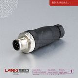 M12 Connector a Coded 8p Male with Cable Plug