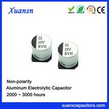 China 22UF 25V SMD Non Polarized Electrolytic Capacitor