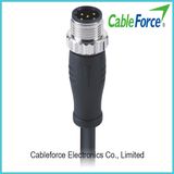M12 5 Pin Male Straight Molded Cable Waterproof Connector with CNC Screw Free End