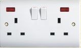British Standard Double 13A Switched Socket Outlet G