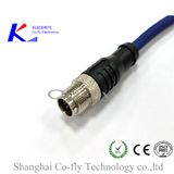 Male Straight Molded RF M12 Waterproof Shielded Cable Connector