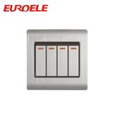 Strong Plate Stainless Steel Plate 4 Gang Wall Switch