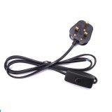 UK Plug with 303 Switch Power Cord 1meter Power Cord
