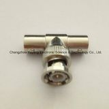 Bulkhead BNC Metal One Male to Double BNC Female of Coaxial Connector