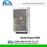 60W Quad Output Series SMPS LED Power Supply, 5V 12V 24V 48V, Switching Power Supply