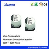 100UF 25V 105º C 5000hours SMD Electrolytic Capacitor