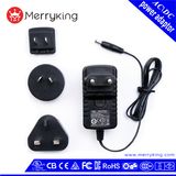 12W Detachable AC Adapter with DC Jack