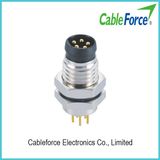 M8 5pin B-Code Male Front Fastened PCB Connector for Factory Automation