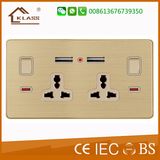 Switch Socket Functional Socket 13A with Neon with USB Socket
