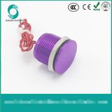 Ws167f1nom IP68 16mm Purple Anodized Flat Operator Flyingleads 200mA 24VAC/DC Normally Open Momentary Piezo Switch