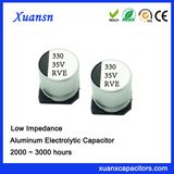 China 330UF 35V SMD Low Impedance Electrolytic Capacitor