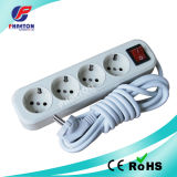 European 4way Electric Socket Extension Socket Power Socket with Wire