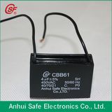 Black Plastic Case Square Type Cbb61 Fan Blower Capacitor 8UF
