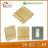 British Standard Mosaic Golden One Gang Wall Switch Flat