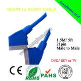 100% Tested 1.5m 21pin Scart Lead (SY019)