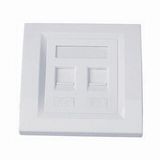Dual Port RJ45 Faceplate in 86 Type