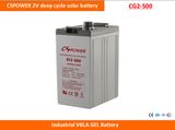 Cspower 2V500ah Deep Cycle Gel Battery for Solar Power System, China Supplier