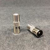 Coaxial RCA BNC F Female to TV 9.5mm Male Connector