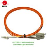 LC/PC-SC/PC Fiber Optic Patch Cable, Multimode 50 Om2, Duplex, Orange, 2.0mm, Custom Length