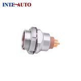 Metal Circular Push Pull M12 Fixed Female Socket