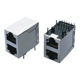 2X1 CAT6 Magnetic RJ45 Jack Connector