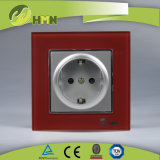 TUV, CE certified EU standard RED tempering glass schuko socket