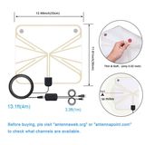 2017 New High Gain Flat TV Antenna Digital HDTV/HD/UHF/VHF TV Antennas Indoor