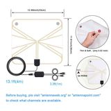 2017 New High Gain Flat TV Antenna Digital HDTV/HD/UHF/VHF TV Antennas Indoor