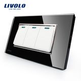 Livolo Manufacture 3 Gang Hub 16A Home Push Wall Switch (VL-C3K3S-81/82)