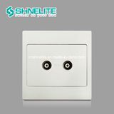 British Standard Twin Outlet Coaxial Socket with Ce Certificate