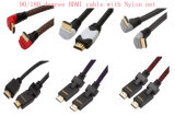 90/108 Degree Nylon Net Cable 19pin Male to Male HDMI Cable